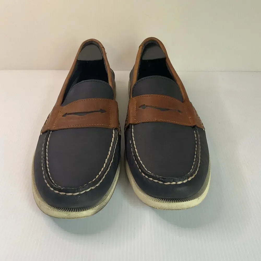 Sperry Top-Sider Men’s Loafers Leather Upper Blue Brown Slip-On Casual 11.5